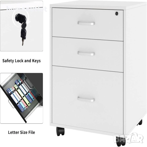 Офис шкаф от MDF и заключващ механизъм 10CZSSFC04WT, снимка 3 - Шкафове - 51961248