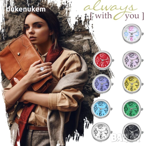 Дамски пръстен-часовник с кварцов механизъм – ултратънък, кръгъл, регулируем, снимка 4 - Дамски - 53129743