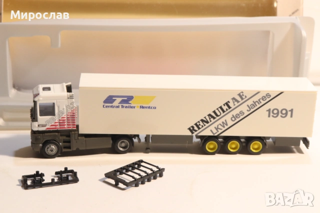 ALBEDO H0 1/87 RENAULT MAGNUM ВЛЕКАЧ КАМИОН МОДЕЛ КОЛИЧКА, снимка 3 - Колекции - 53669825