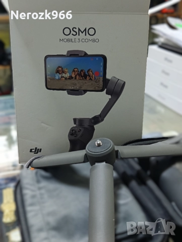 DJI Osmo Mobile 3 combo - Сгъваем Гимбал за Смартфони, снимка 4 - Чанти, стативи, аксесоари - 52595265