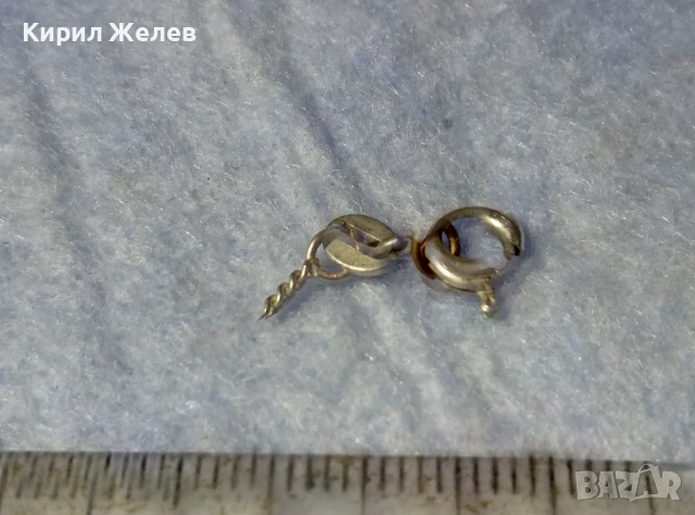 СТАРА СРЕБЪРНА КАРАБИНКА ЗАКОПЧАЛКА За КОЛИЕ ЛАНЕЦ ВЕРИЖКА ГРИВНА СРЕБРО 835 ПРОБА 40212, снимка 6 - Антикварни и старинни предмети - 50510829