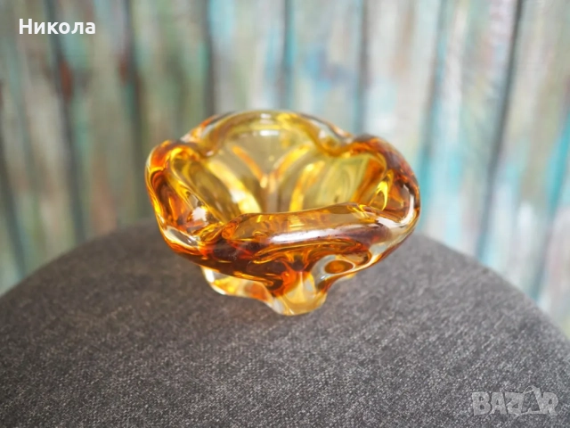 Луксозен пепелник за пури - Murano, Италия 1970г., снимка 2 - Други ценни предмети - 52353160