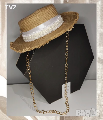 Летни шапки черна, бяла, розова, бежова , снимка 7 - Шапки - 50869633