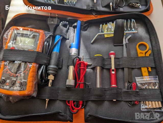 Комплект за Електрически Поялник 19 части, 60W, Регулируема Температура от 180-450°, снимка 2 - Ремонт на друга електроника - 51800492