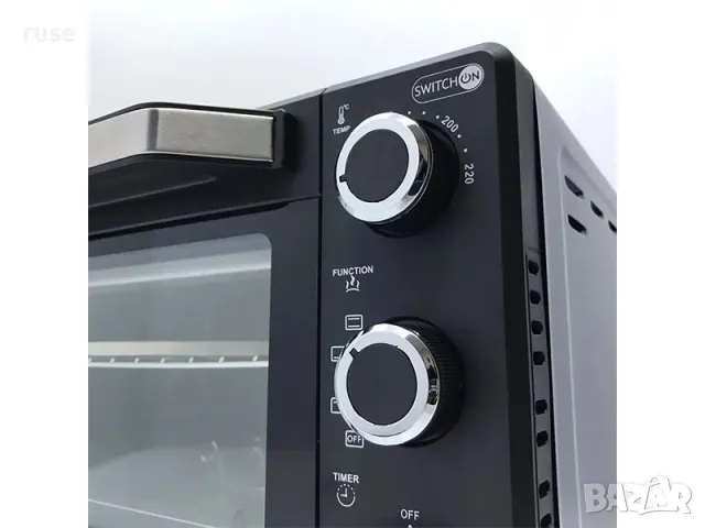 НОВИ! Фурна с таймер камък за пица тавички 24л 1400W Switch on, снимка 3 - Печки, фурни - 47465112