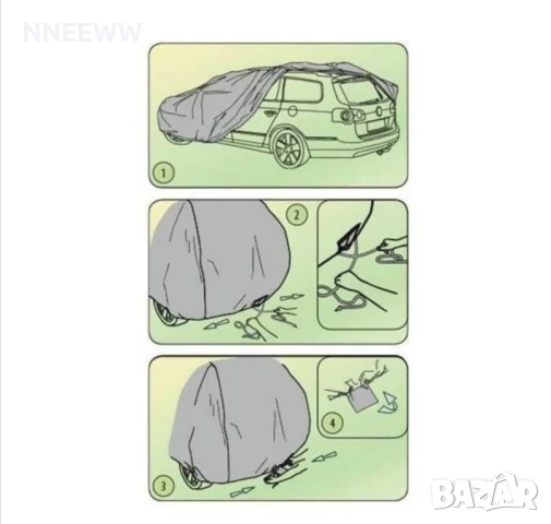 Покривало за Автомобил / Брезент за кола KEGEL Mobile L сиво за SUV, снимка 5 - Аксесоари и консумативи - 50707388