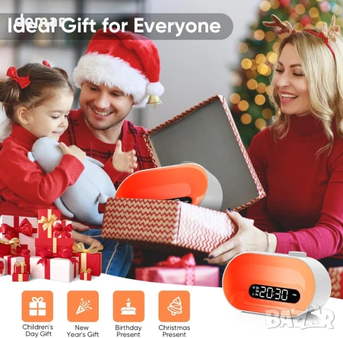 Машина за бял шум с 30 успокояващи звука за сън - димируема нощна лампа с 2 аларми и таймер, снимка 8 - Друга електроника - 50708959