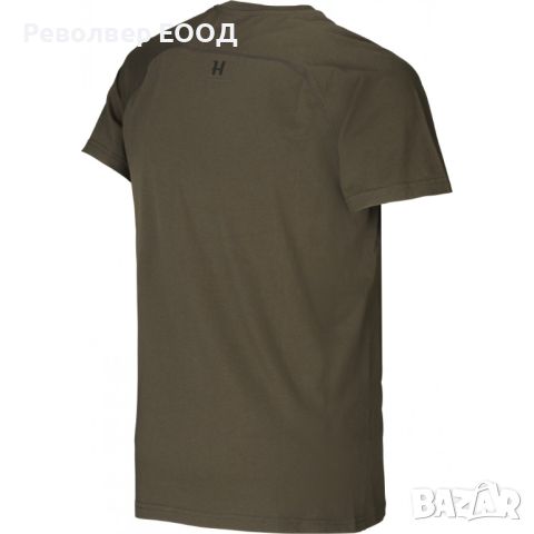Комплект от две тениски Harkila - Logo, в цвят Willow green/Slate brown, снимка 4 - Екипировка - 45337575