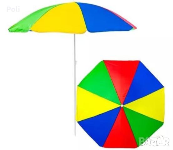 Плажен чадър Muhler - 1.6х1.8 м. или  1.8х1.8м., снимка 1 - Градински мебели, декорация  - 46469418