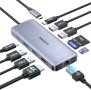 Нов адаптер 10 в 1 Type-C Хъб с HDMI, LAN, USB 3.0, SD/TF за лаптопи, снимка 1