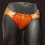 Прашка Бански с ленти Змийски принт в оранжево долнище на бански , снимка 1