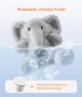 Dreamegg машина за бял шум за бебе - Snuggle Elephant със запис на глас, 21 успокояващи звука, снимка 5