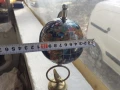 Глобус с инкрустирани полускъпоценни камъни лапис седеф др., снимка 4