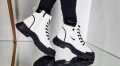 Nike Дамски Бели Боти С Черна Подметка И Вързанки Найк Код P1410, снимка 8