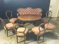 Гарнитура - канапе, 6 стола и маса. Викторианска., снимка 4