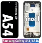 Дисплей за Samsung A54, 5G, A546B, тъч скрийн, с рамка, екран, тъчскрийн, A546, A546B, A546U, снимка 1