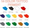 DLD Dazzling Vivid Color Tattoo Ink Kit Комплект мастило за татуировки EU, 14 бутилки по 30 мл. , снимка 2