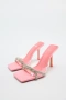 👡 Розови сандали на ток на Zara, снимка 1