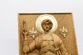 Позлатена релефна икона "Свети Георги Победоносец" от масивен дъб, снимка 5