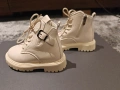 Нови детски боти 27 номер – бежови еко кожа, цип, снимка 1