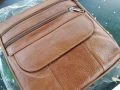 КАФЯВА КОЖЕНА ЧАНТА 1907251805, снимка 4