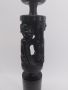 Винтидж африкански свещник, ръчна дърворезба, снимка 2