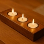 Свещник за 3 чаени свещи - елегантен акцент за дома , снимка 4