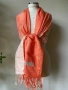 Оранжев шал от кашмир, вискоза/ различни видове, снимка 6