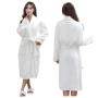 Дамски хотелски халат, класически, удобен, топъл, с връзки, мек, бял, снимка 6