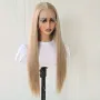 Елегантна права руса перука с дантела 13x4 лейс фронт LACE FRONT, снимка 7