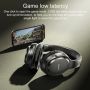 Безжични слушалки  - Bluetooth 5.3, сгъваеми, жак 3,5 мм - черни
