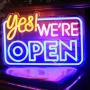 Нова Неонова LED табела YES WE ARE OPEN за магазин бар кафе 42x28см, снимка 1