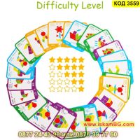 Детска образователна игра Монтесори с цветни геометрични фигури от 155 части - КОД 3559, снимка 6 - Образователни игри - 45305688