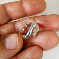 Сребъре пръстен с майчини ръце, красив сребър пръстен, уникален пръстенрегулируем пръстен-925 сребро, снимка 6 - Пръстени - 45776137