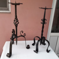свещник от ковано желязо, снимка 4 - Антикварни и старинни предмети - 45040654