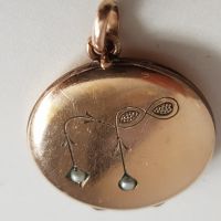 Позлатен медальон за снимки естествени перли Арт Ниво 1900., снимка 10 - Други ценни предмети - 45361430