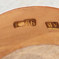 Царска Русия-златен пръстен 56 проба(14 карата) с инкрустиран натурален рубин, снимка 5 - Пръстени - 44942652