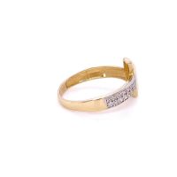 Златен дамски пръстен Tiffany 1,99гр. размер:58 14кр. проба:585 модел:23142-6, снимка 2 - Пръстени - 45235276