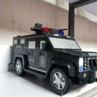 Детски сейф брониран Полицейски автомобил, електронна касичка с опция за разпознаване на пръстов отп, снимка 16 - Коли, камиони, мотори, писти - 45675585