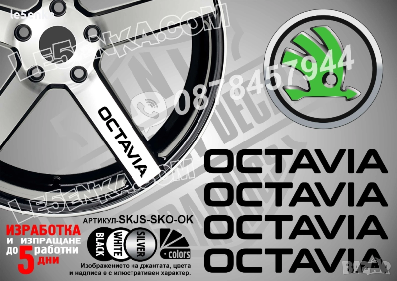 Skoda Octavia надписи за спици, снимка 1