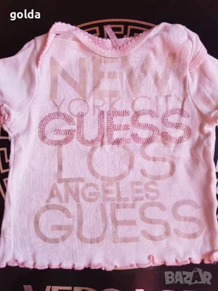 Розова, красива маркова блузка Guess, снимка 1