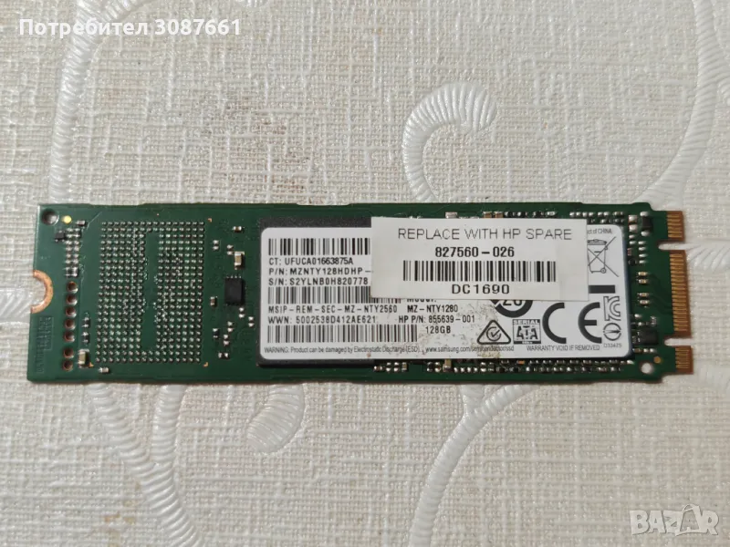 128GB M.2 2280 SATA III SSD, снимка 1