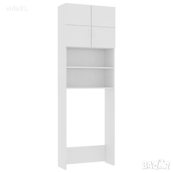 vidaXL Шкаф за пералня, бял, 64x25,5x190 см, инженерно дърво(SKU:800027, снимка 1
