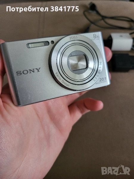 Sony DSC W830 фотоапарат сив, снимка 1