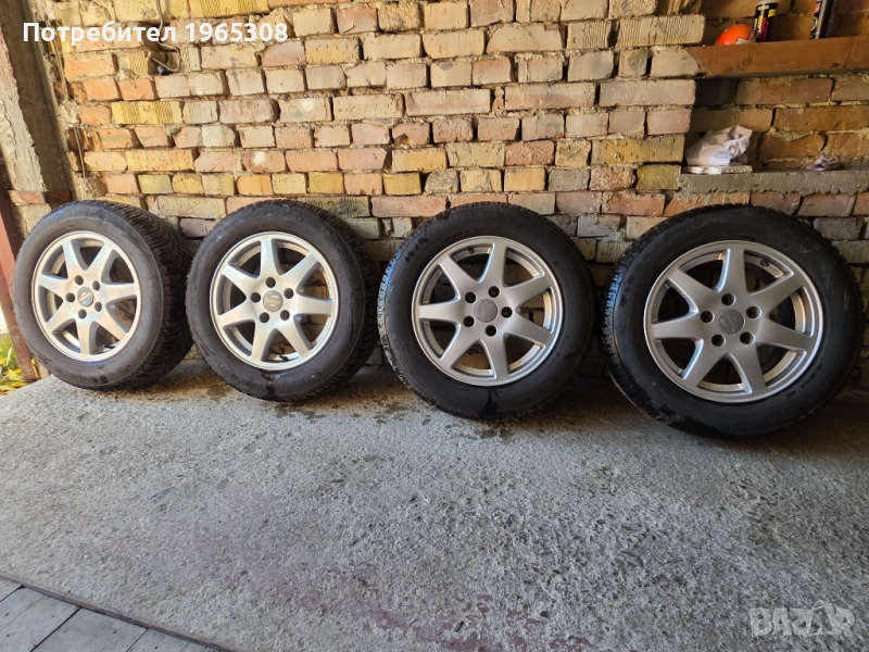 Лети джанти 15цола 5х112 с зимни гуми , снимка 1