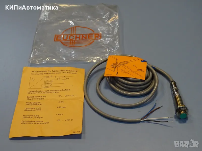 Индуктивен датчик EUCHNER EGT 12X02UP024 precision proximity switch 10-30VDC, снимка 1