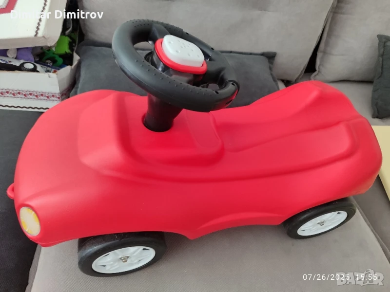2 Детски коли за бутане с крачета + проходилка, снимка 1