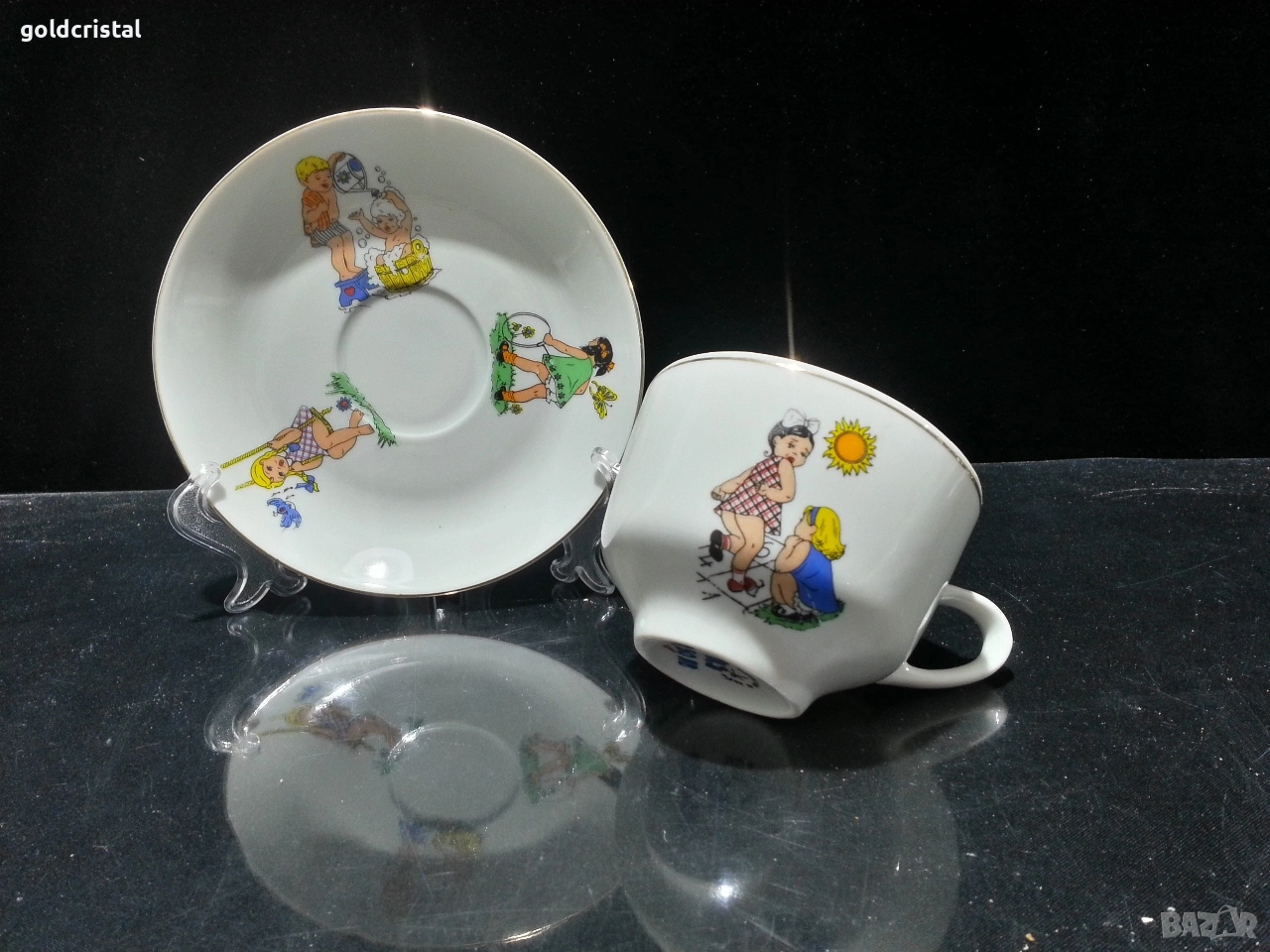 Стар български порцелан детски комплект , снимка 1
