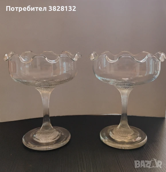 чаши за шампанско "купе" стъклени, снимка 1