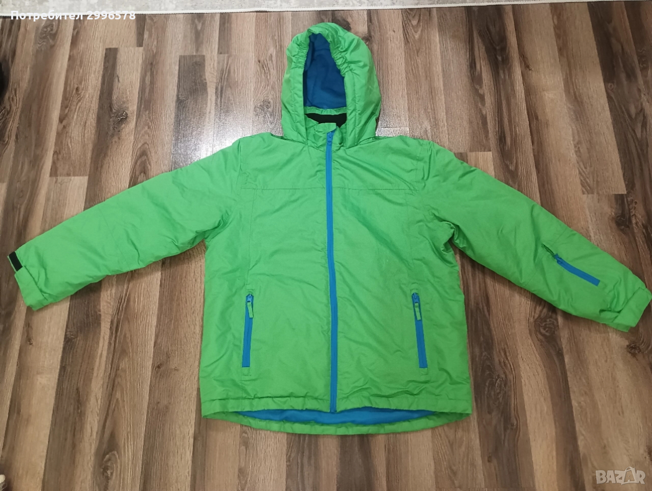 Ски яке номер 158 / 164 зелено ( мъжко женско дамско момиче момче ), снимка 1